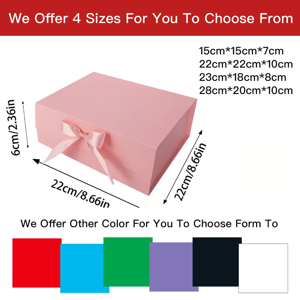صندوق هدايا متعدد الألوان قابل للطي على شكل فراشة مغناطيسية وعقدة على شكل فراشة صندوق تغليف لحفلات أعياد الميلاد شكرًا من قطعة واحدة بغطاء قلاب