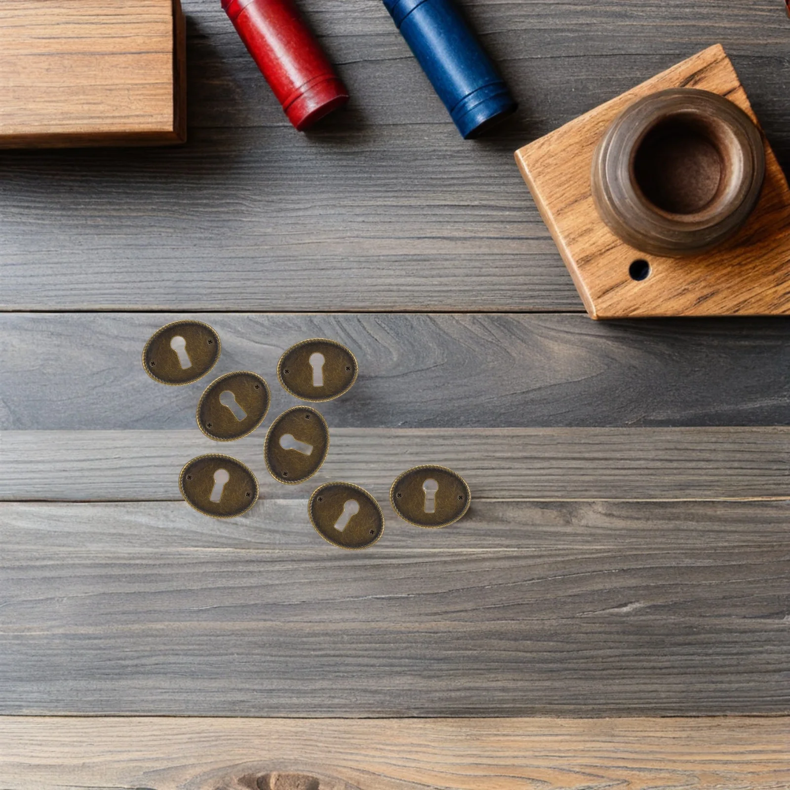 

Classic Iron Art Wall Hanging 6 Piece Series Old Fashioned Parlor Study Lounge Decoration Unique Metal Structure for Retro Theme