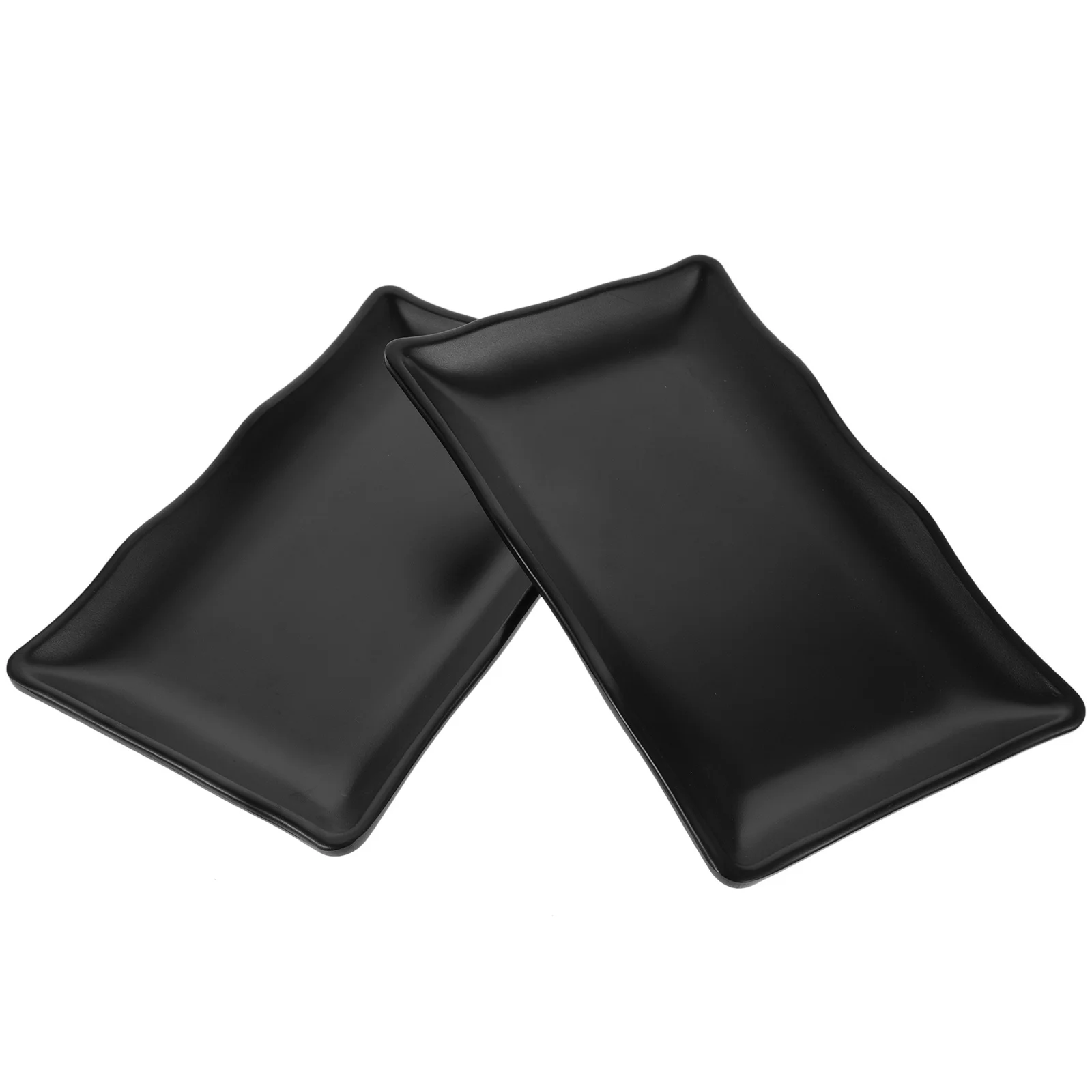 

2Pcs Sushi Plate Durable Creative Shaped Tray for Home Restaurant Non-Slip Bottom Design Small Plastic Tray Sushi Plate