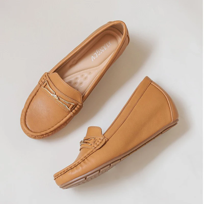 

Spring Autumn Lazy Loafers Women Round Toe Soft Sole Flat Comfortable Women's Shoes Lightweight Walking Versatile Casual Shoes