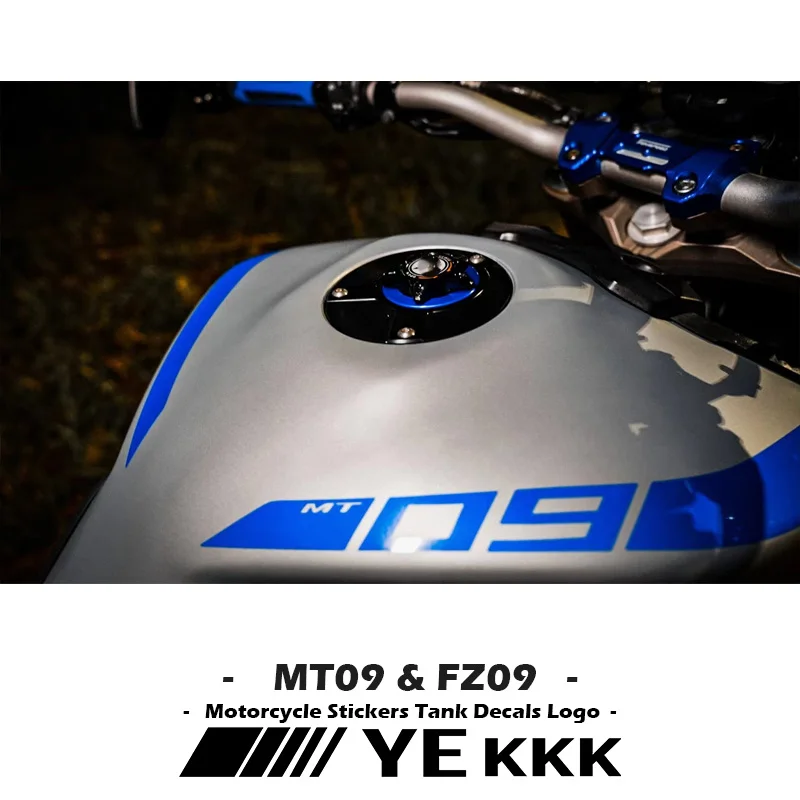 

For YAMAHA MT09 MT-09 FZ09 FZ-09 2014-2021 New Fuel Tank Sticker Decal Cutout MT LOGO MOTORCYCLE TANK STICKERS