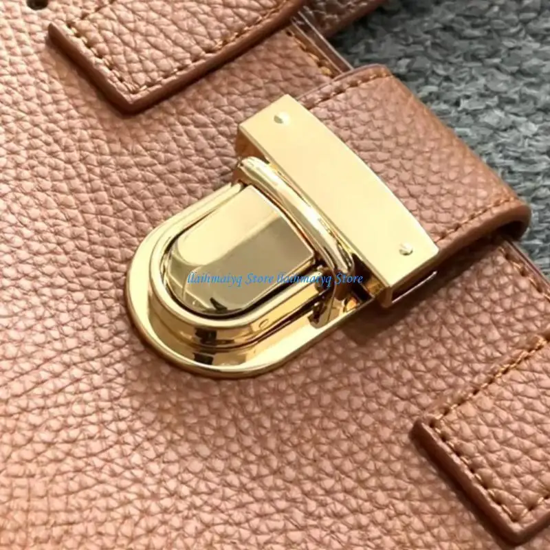 573B PU Leather Bag Bottom Handle Lock for DIY Crocheted Bags Purse Bag Making