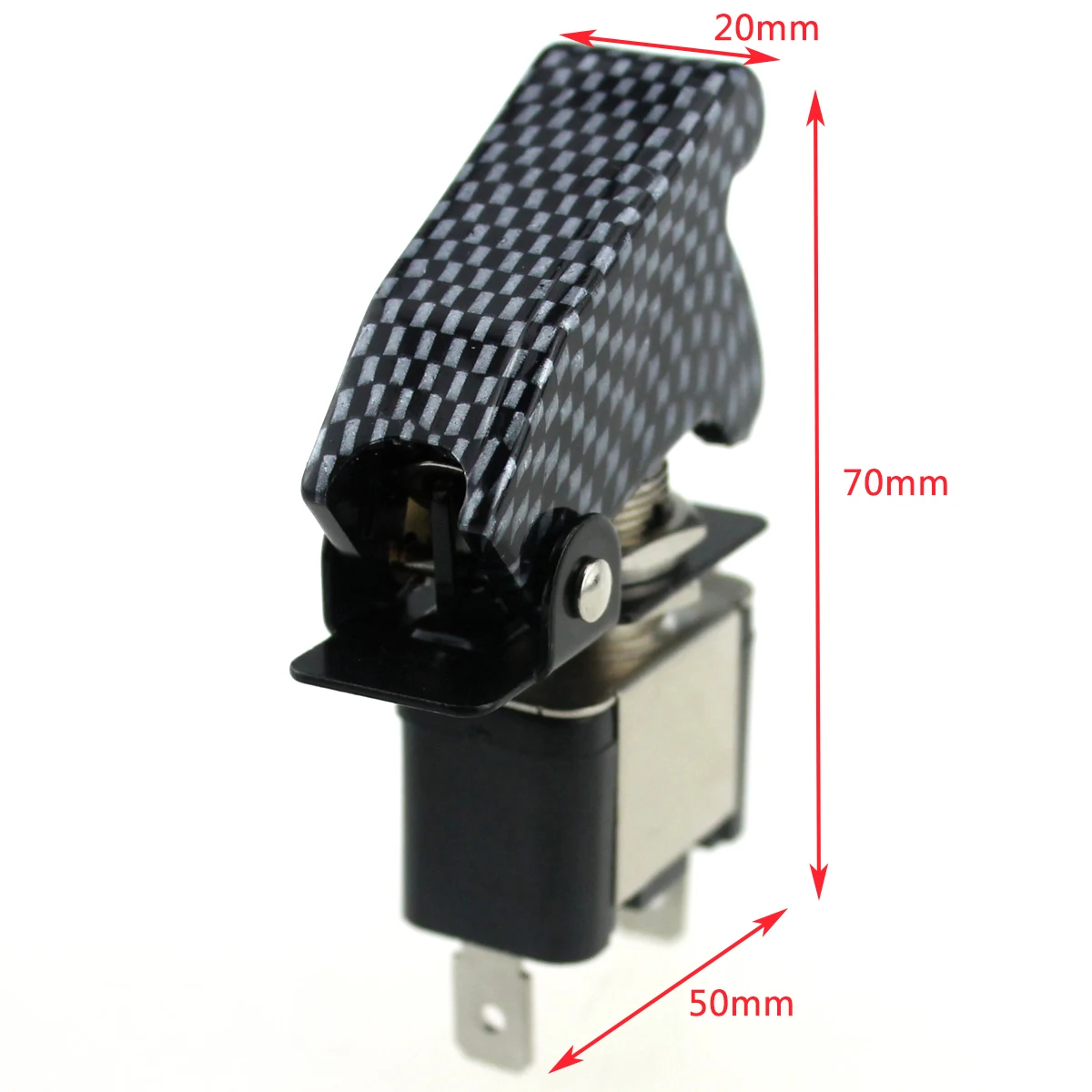 

12V Toggle Button Illuminated Button Cover Car Race Ship Toggle Switch 20A Mini Race Car Switch Durable Easy Install