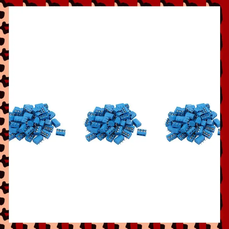 

A72P 300PCS Blue ABS KF301-3P 5.08Mm 3 Pin Connect Terminal Screw Terminal Connector