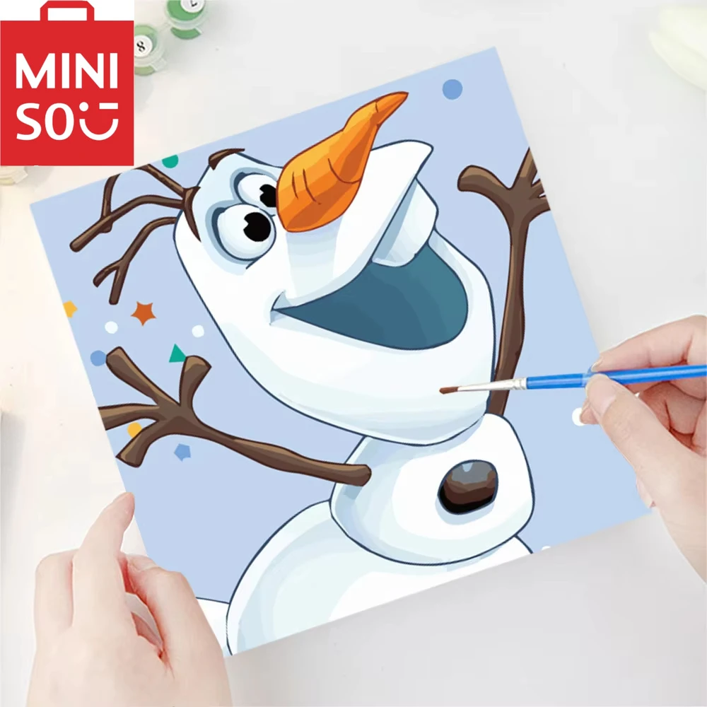 

MINISO картина маслом по номерам Дисней «Холодное сердце» мультфильм милый снеговик украшение дома живопись стена спальня декор комнаты подарок рамки