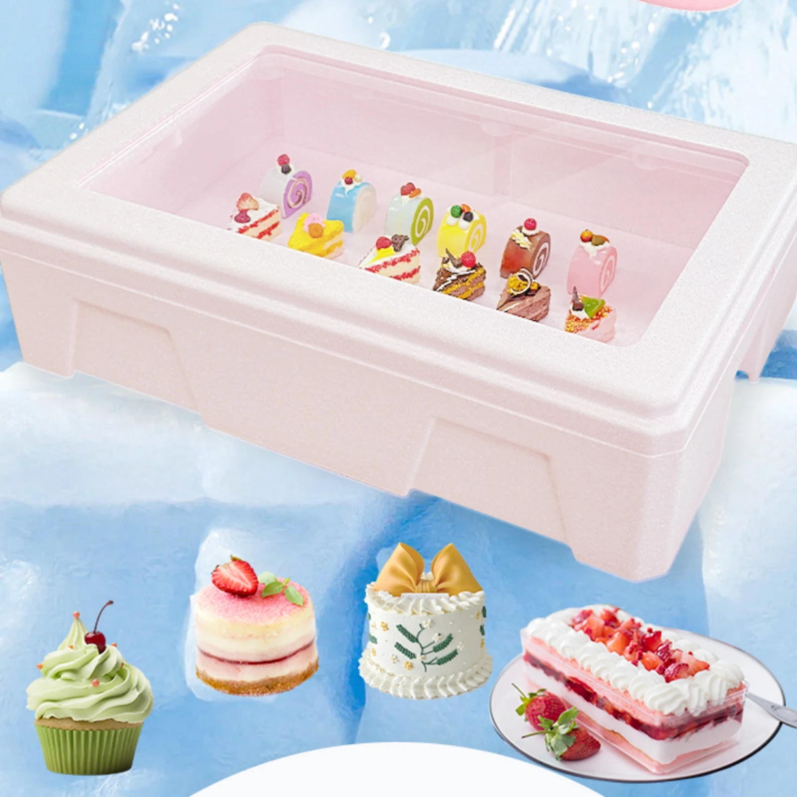 

Food-Grade Insulated Box Large Capacity Transparent Lid Insulated Box Kitchen Storage Stackable Nestable