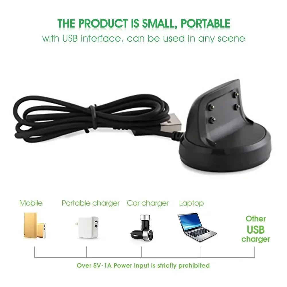 Cavo di ricarica USB per Samsung Gear Fit2 Pro SM-R365/ Gear Fit2 SM-R360 Caricatore sostitutivo per smartwatch Gear Fit 2