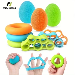 9Pcs/Set Silicone Hand Gripper Finger Exerciser Men Women Finger Heavy Exerciser Strength Muscle Recovery Gripper Trainer