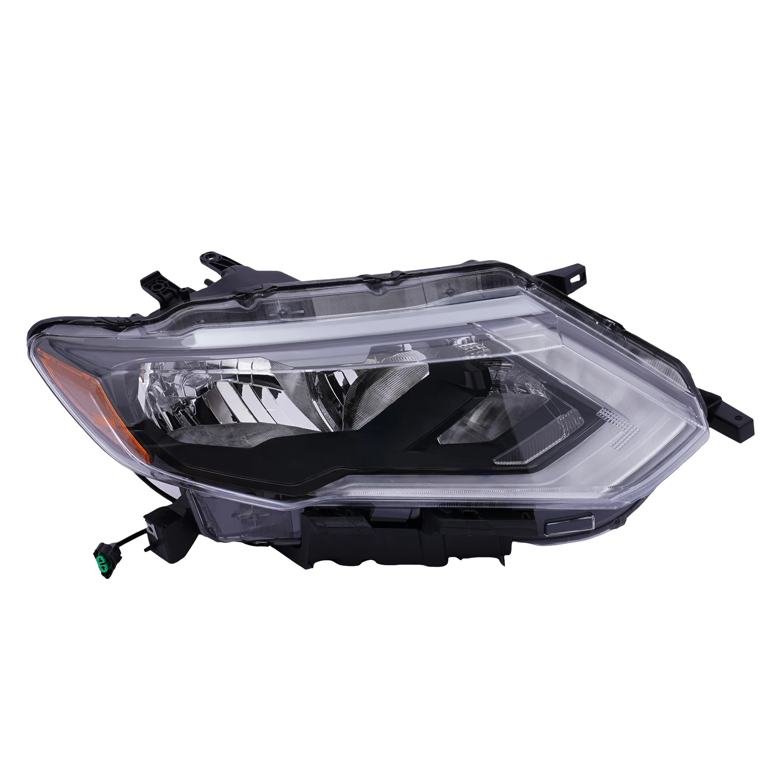 RH Headlight Halogen Headlamp For Nissan Rogue 2017-2019 Right Passenger Side Black Front Lamp OEM 260106FL0A, NI2503254