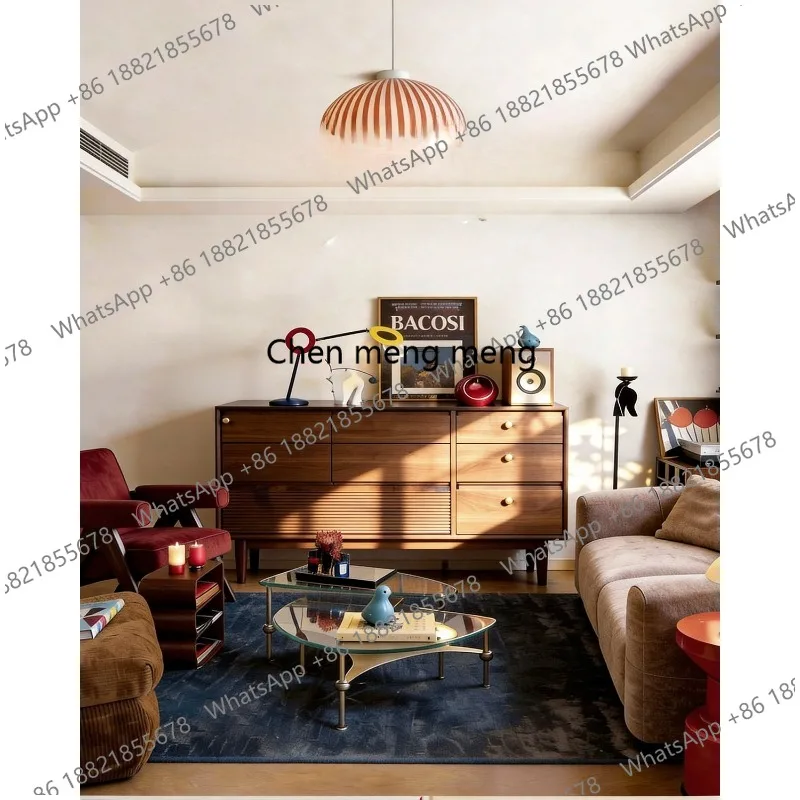 

North American black walnut medieval bucket cabinet against the wall side cabinet dining room living room storage locker