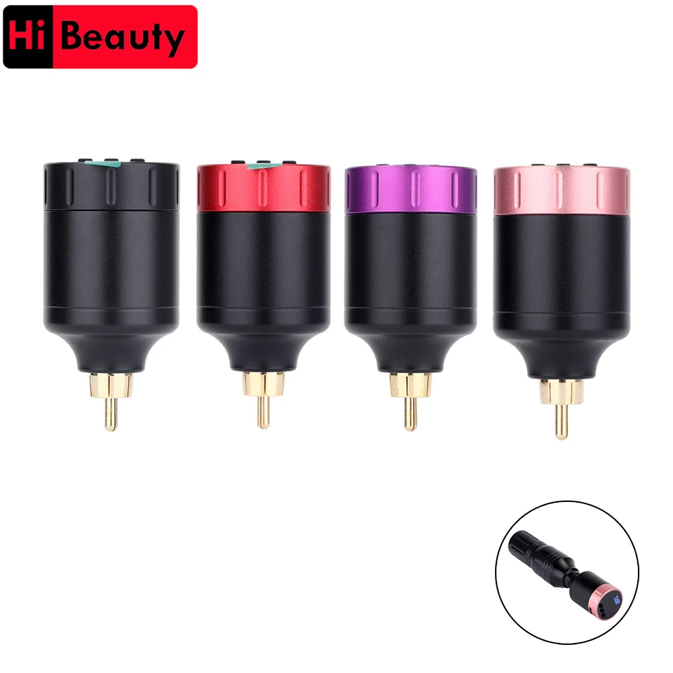 

1PC Portable Mini Wireless Tattoo Power Bank Supply For Rocket Rotary Tattoo Pen RCA Socket Rechargeable Tatu Power Supply