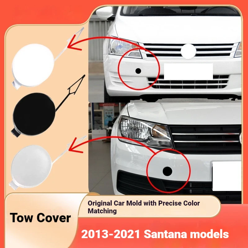 For 13-15 16-21 Santana Trailer Cover Front Bumper Tow Hook Tow Rope Cover
