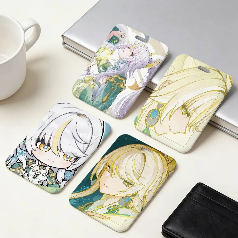 

Чехол для карт Zibai Genshin Impact: милый чиби-дизайн, выдвижной, для ID-карт, бейджей, пропусков, рабочих пропусков, студенческих билетов, проездных на автобус