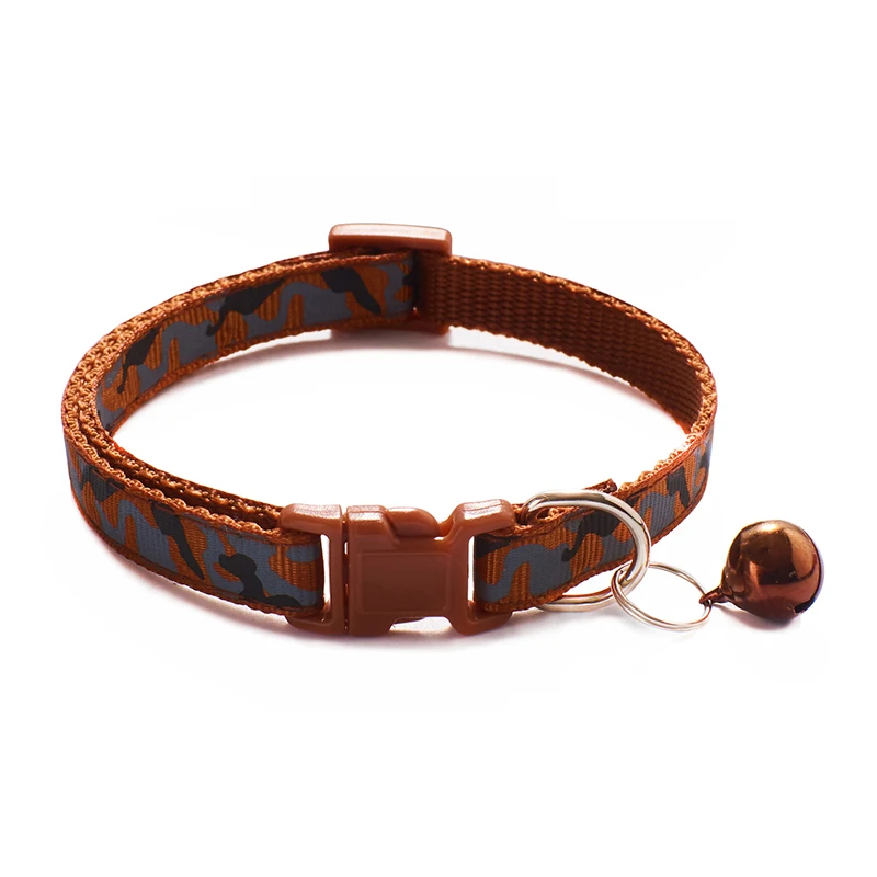 Collar de campana de camuflaje para perros y gatos: elegante collar para mascotas con correa duradera y diseño ajustable