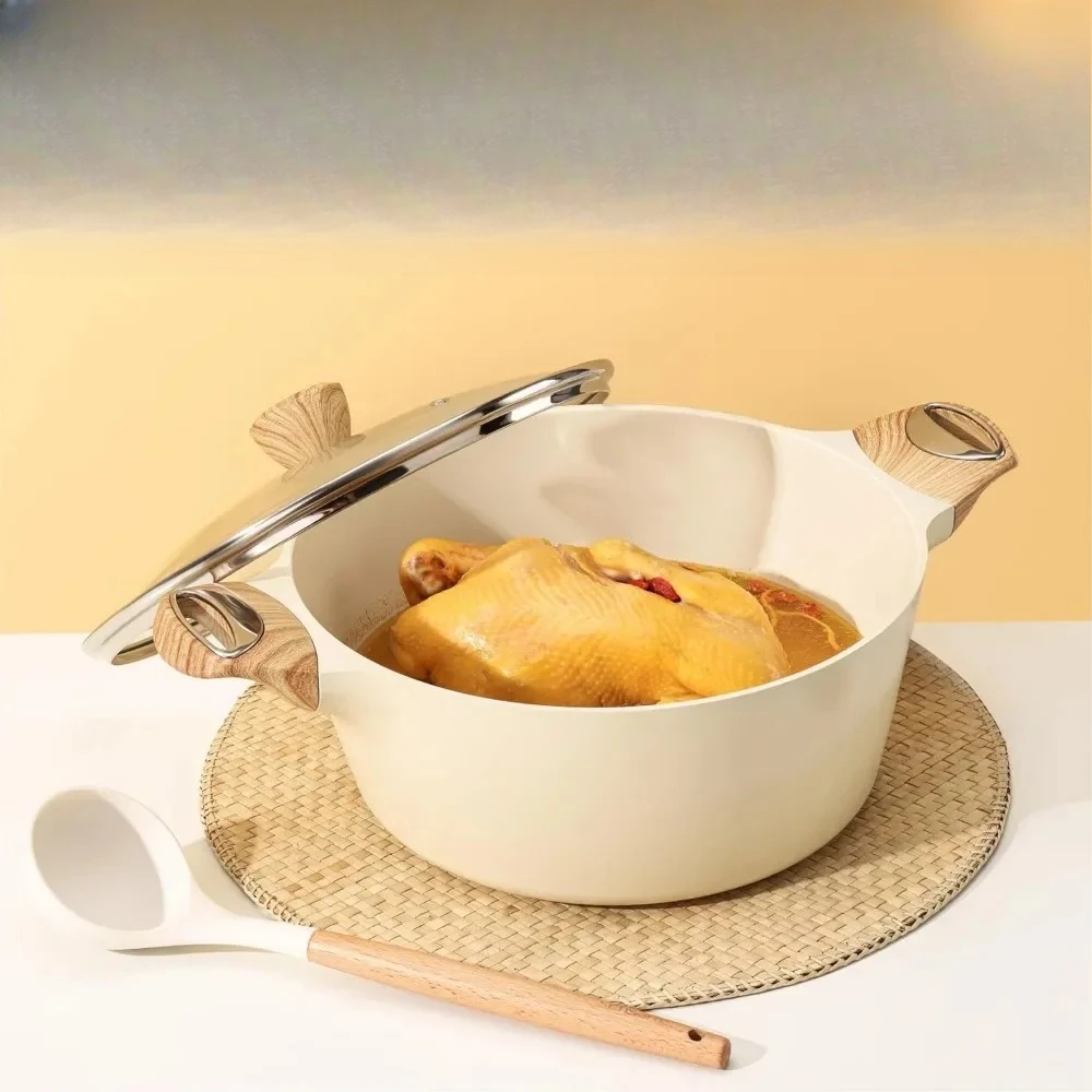 

#For Nonstick14 Pcs Induction Kitchen Cookware Sets, Non-toxic Non Stick White Cooking Set with Frying Pans Set, PFOA PFOS APEO