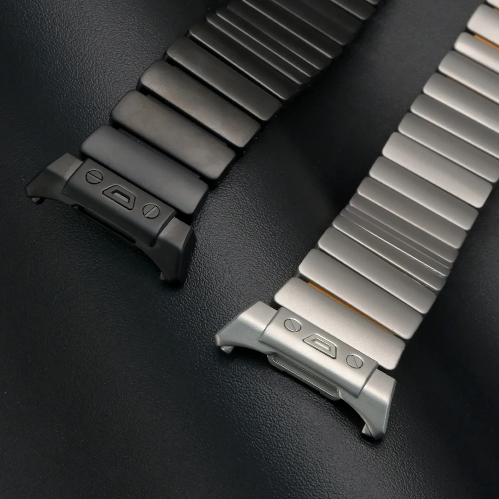 الرجال الفاخرة التيتانيوم حزام لساعة سامسونج جالاكسي الترا 2025 47 مللي متر المعادن المطاط سوار المعصم لساعة جالاكسي الترا 2024 47 مللي متر #6