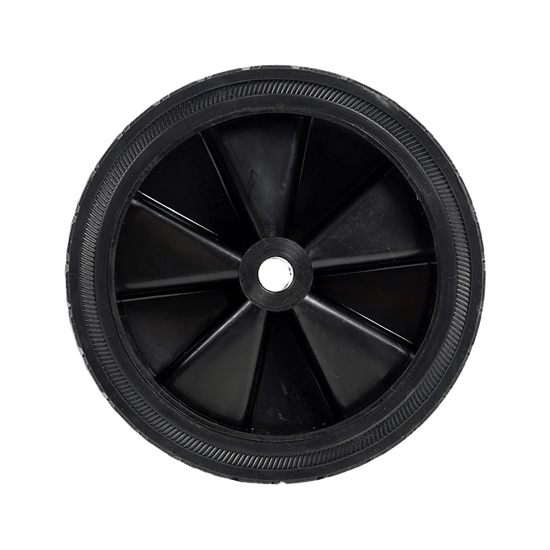 Plastic Wheel Dia. 6 Inches Universal Solid Wheel for Compressors Garden Tools Mobile Operations Replacement Accessories