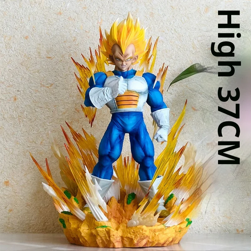 37cm Dragon Ball Cs Beijita Gk Anime Action Figure Goku Demonize Super Saiyan Collectible Statues Toy Ornament Model Boys Gift