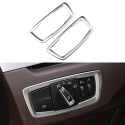 Car Headlight Switch Button Frame Cover Trim for BMW X1 F48 2016 2017 2018 2019 2020 X2 F39 Decoration Sticker Accessories
