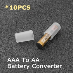 10Pcs Battery Storage Box AAA to AA 7 to 5 Cell Battery Converter Adapter Batteries Holder Power Bank Case Switcher Plastic