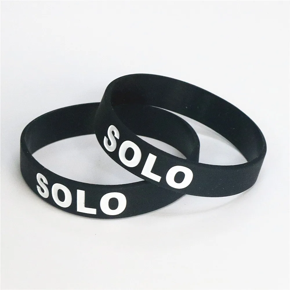 1PC Game CARRY SOLO GANK OFFLINE SUPPORT Silicone Bangles & Bracelets Letter Debossed Sport Wristbands Men Gift Jewelry SH008