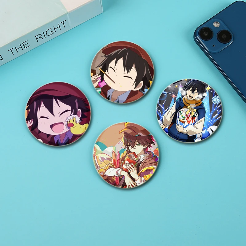 44mm Edogawa Rampo Anime Character Badge Cosplay Cartoon Cute Brooches Exquisite Enamel Pins for Backpack Jewelry Clothes Gifts