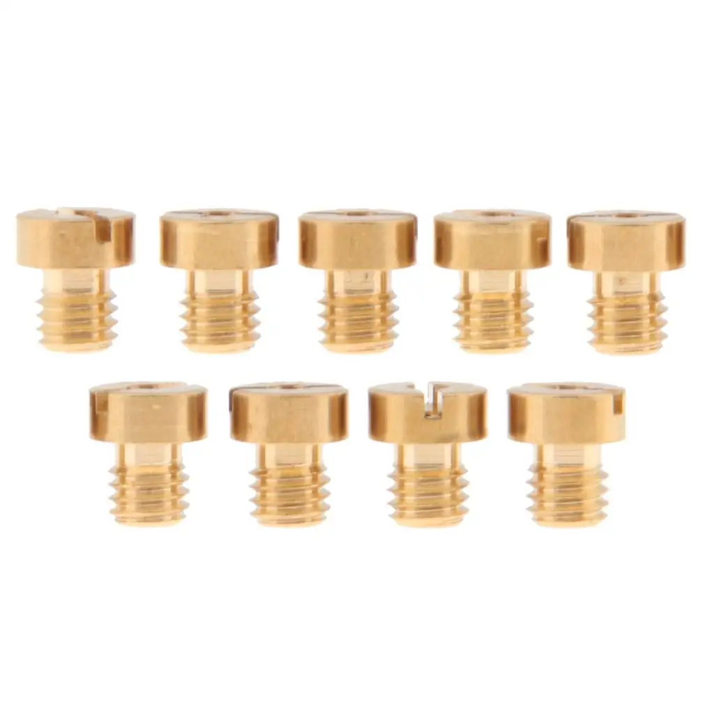 Golden Copper Carburetor Main Jet Nozzle Kit M5 Thread Durable Set for Motorcycle Engine Carburetor Part