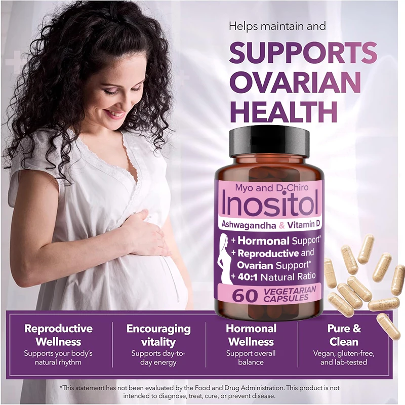 

Inositol & D-Chiro Inositol 40:1 Ratio Female Hormone Balance & Healthy Ovarian Function Support Fertility Supplement