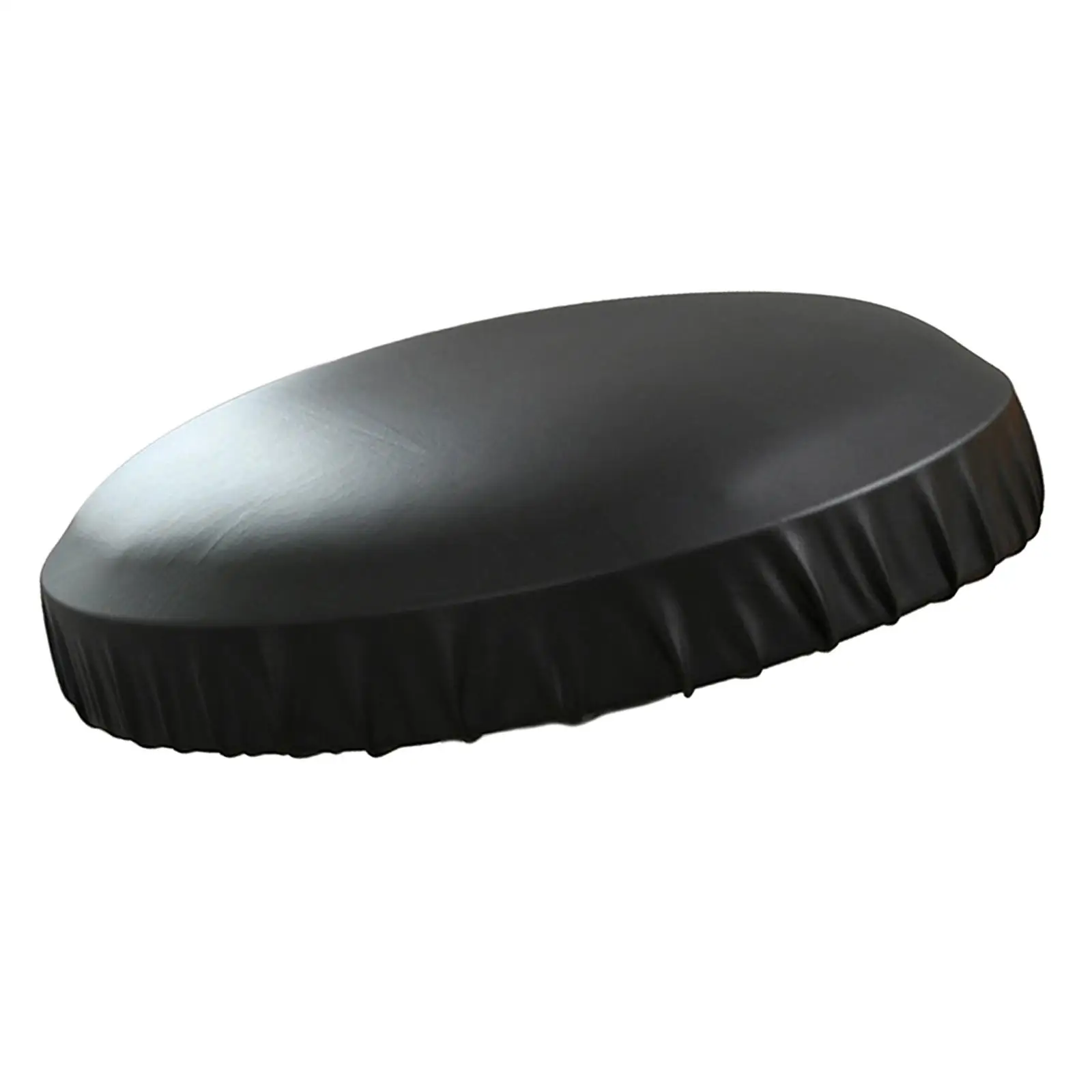 Stretch Round Stool Seat Cover PU Leather Waterproof Bar Chair Cushion Slipcover Washable for Home Office