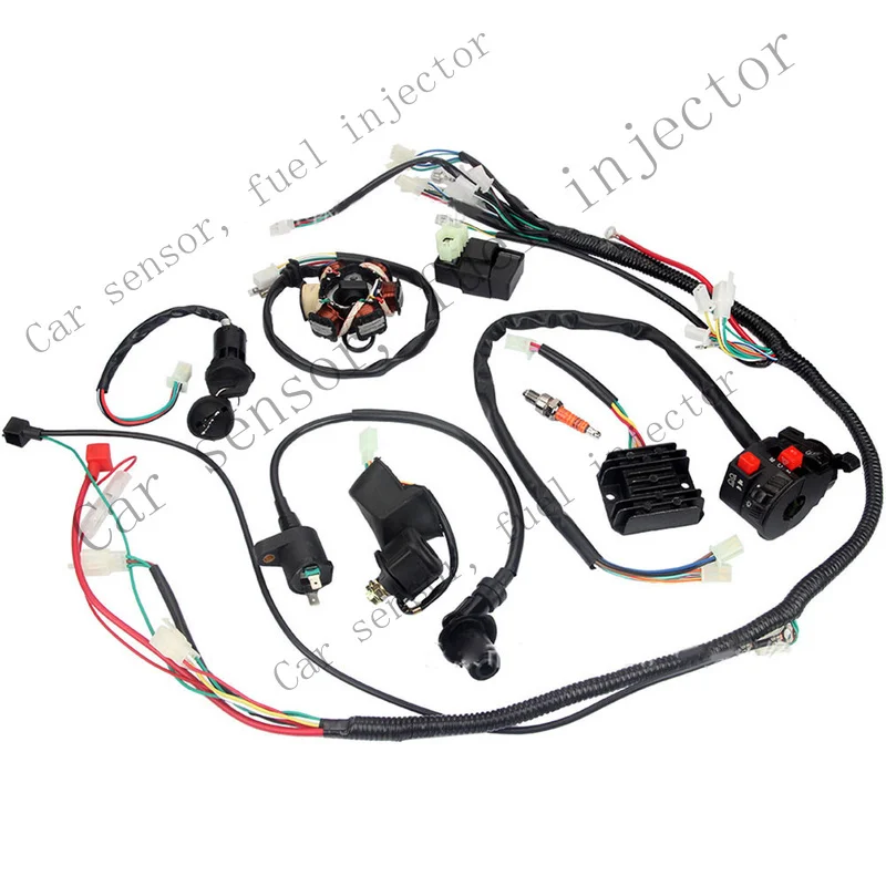 Q+ For GY6 150cc ATV Quad Buggy Go kart Wiring Harness CDI Coil Ignition System