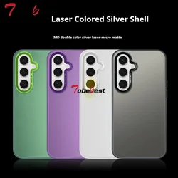 Luxury Laser Aurora Matte IMD Case For Samsung Galaxy A16 A26 A36 A56 A06 A15 A25 A35 A55 A14 A24 A34 A54 A05 A05S 4G 5G Cover