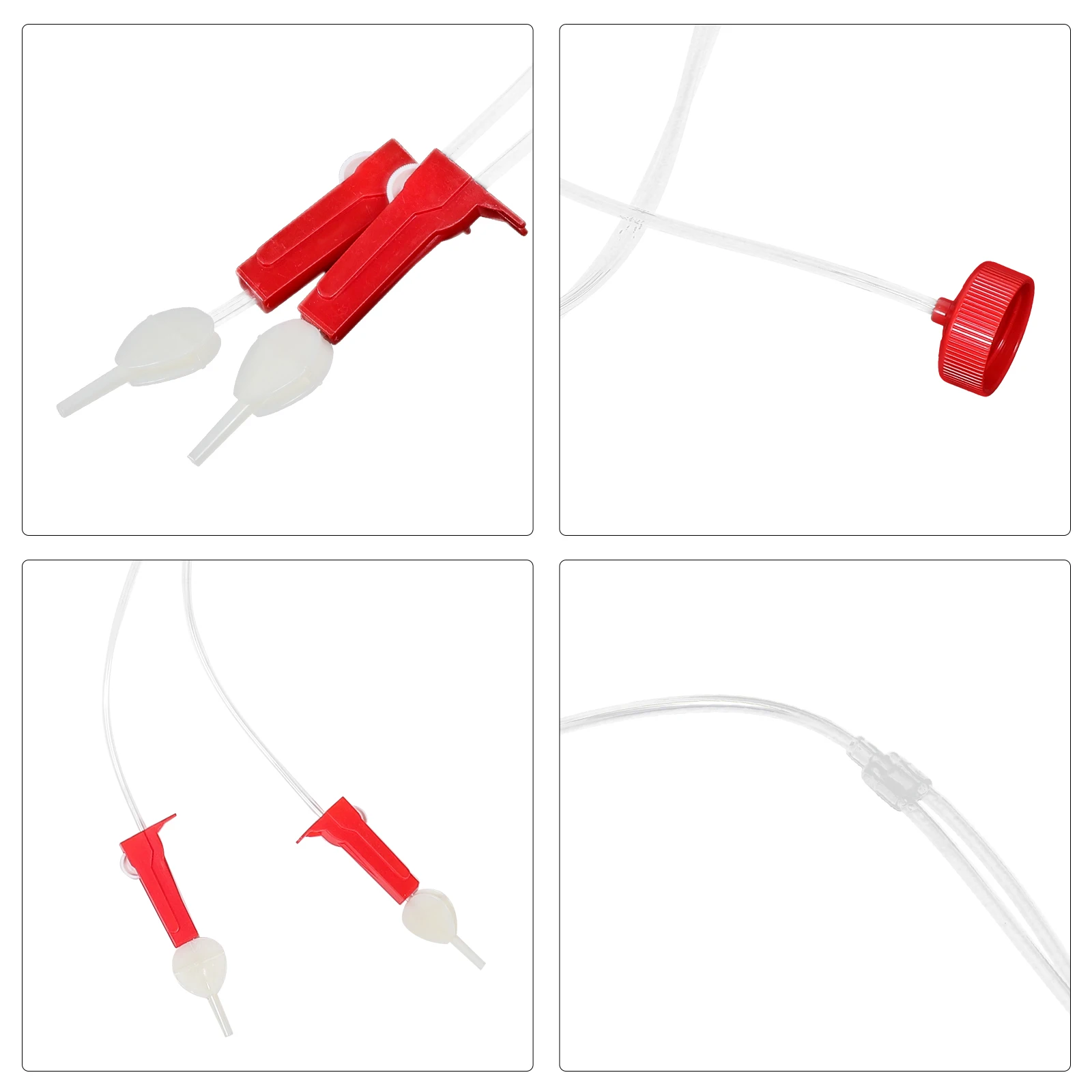 

4 set 4 Sets Plastic Tree Infusion Bag Tube Gardening Irrigation System Nutrient Solution Tube With Rolling Valve For Garden