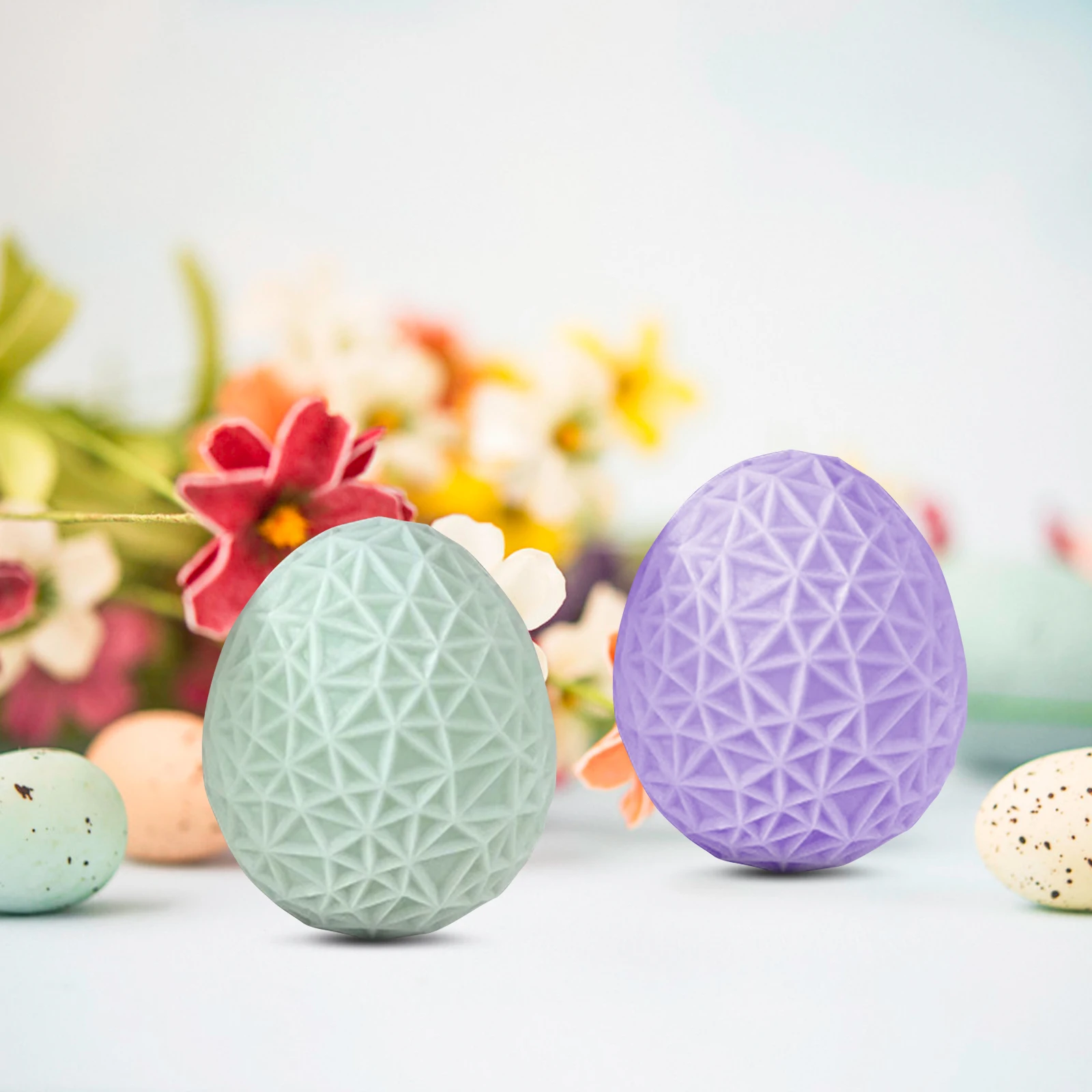 

Silicone Egg Shape DIY Craft Making Molds C Mold Flexible Smooth Easy Demold Scented Wax Soap
