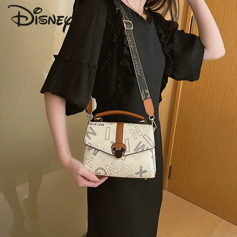 Disney Mickey\'s New Women\'s Crossbody Bag Fashionable High Quality Women\'s Shoulder Bag Advanced Sense Large Capacity Handbag