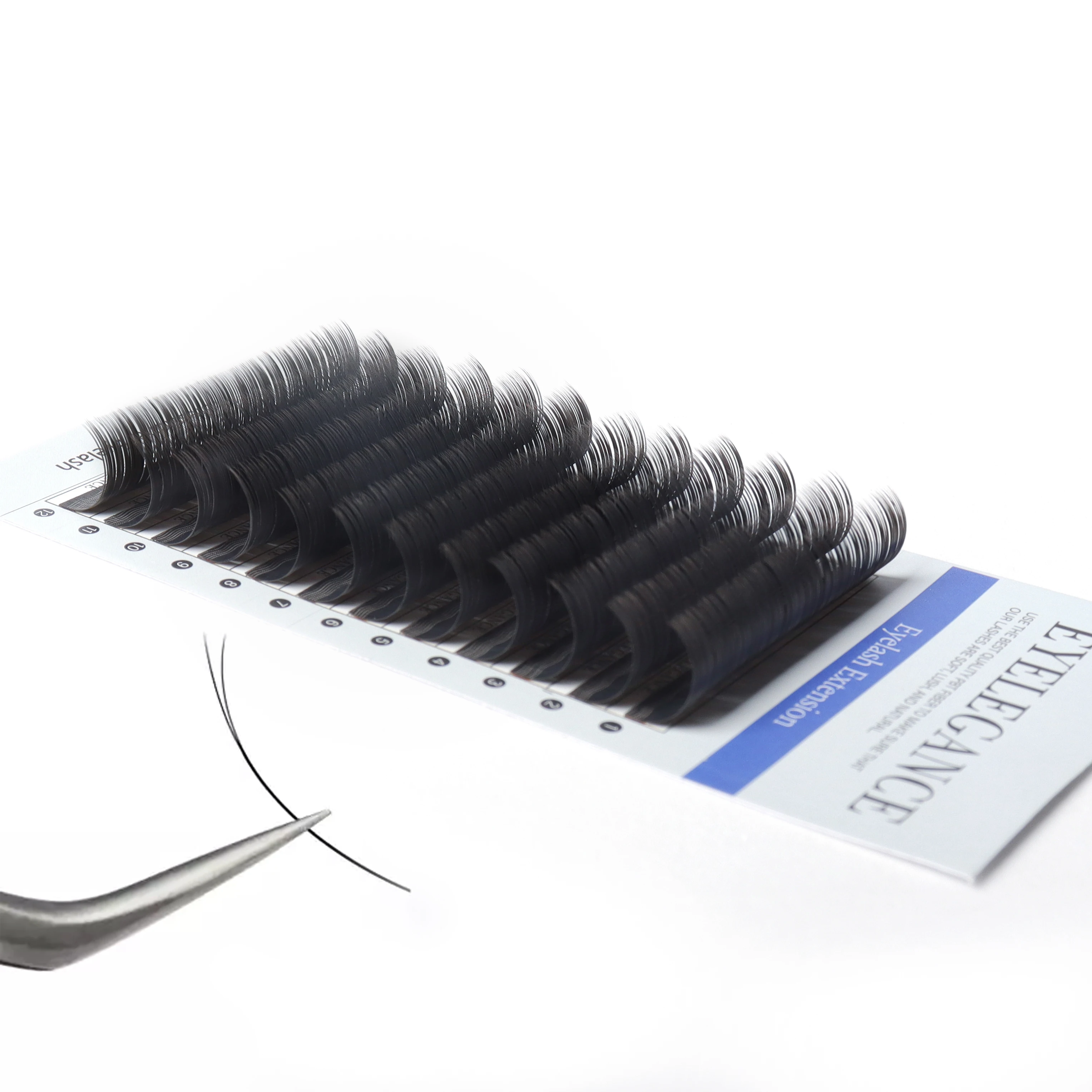 Guangzhou false eyelash factory Professional Eyelashes Vendor Soft 0.15 0.20 0.25 Laser Flat Ellipse Flat Eyelash Extensions