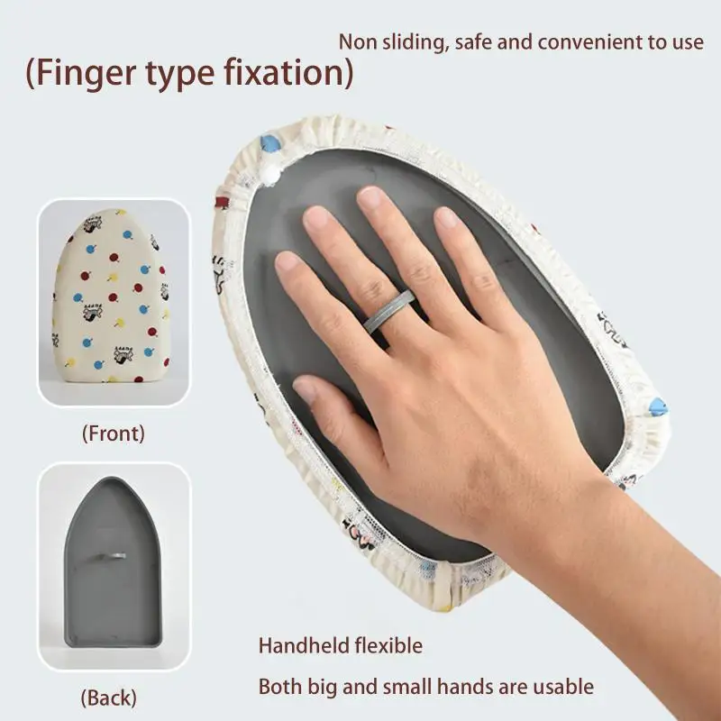 【M】Insulated Gloves With Handheld Ironing Board Home Garment Steamer Waterproof Anti Steam Mitt Portable Mini Iron Holder