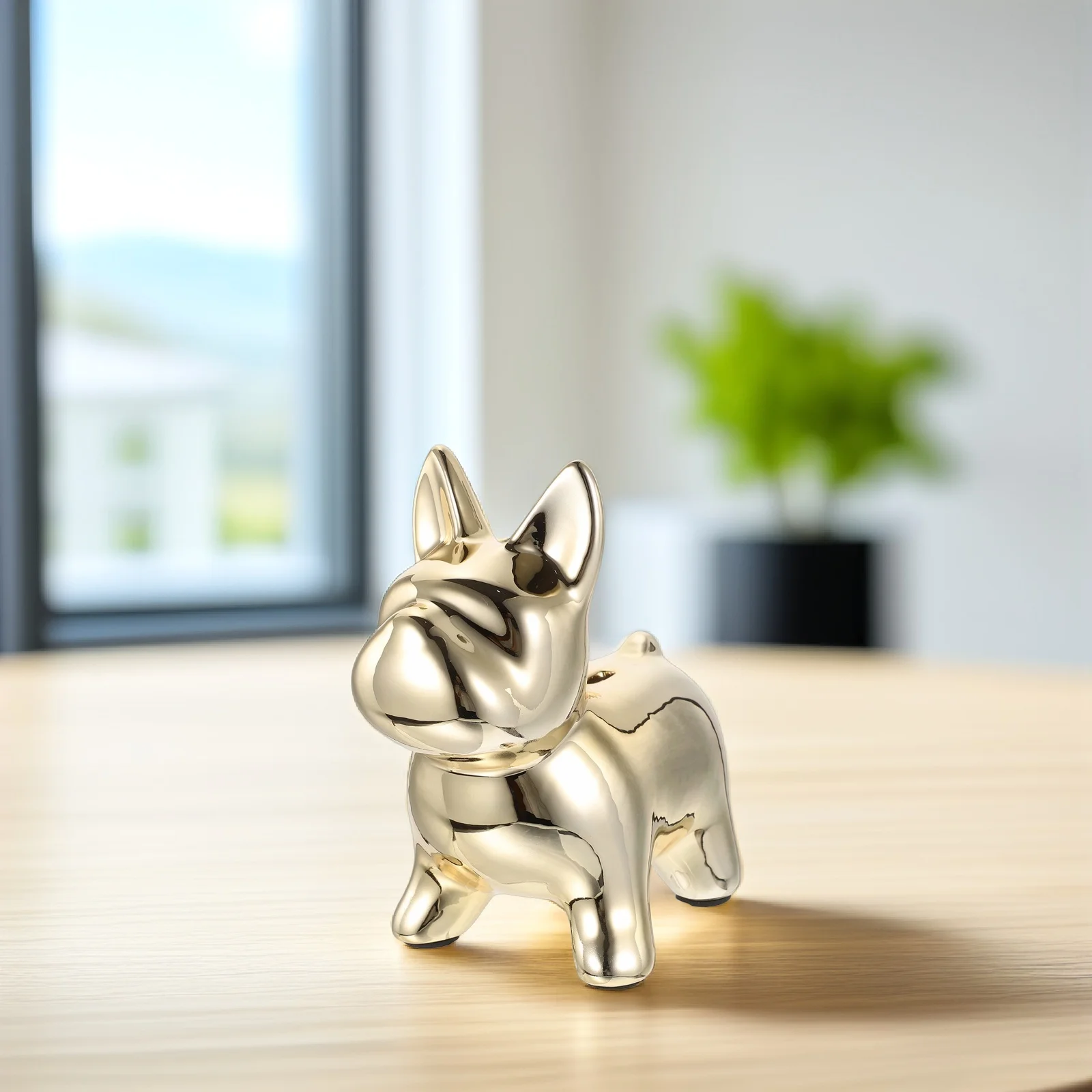 

Realistic Dog Decorative Shape Container Money Bank Statue Decoration Cute Pot Coin Animal Home