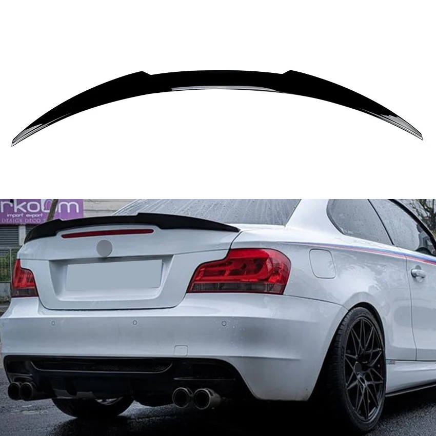 

Rear Trunk Roof Lid Spoiler Wing Tail Tailgate Splitter Lip Spoilers For BMW 1 series E82 E88 Coupe 2005-2011 Glossy black