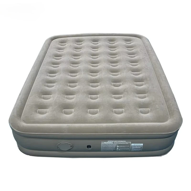 Customized Inflatable Camping Sleeping Pad PVC Self-Inflatable Air Bed With Built-in Electric Pump For Hiking