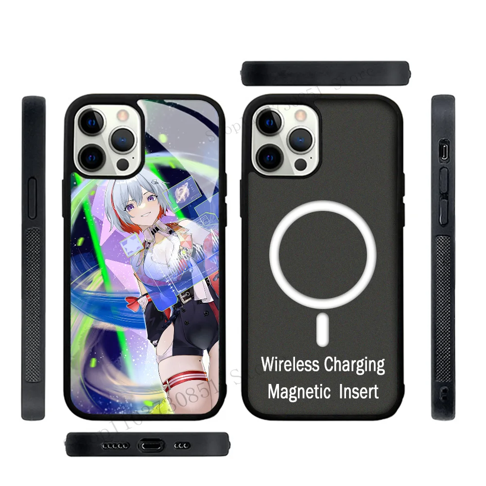 Anime Game Honkai Star Rail Topaz Phone Case Strong Magnetic For IPhone 15 14 13 Pro Max 11 12 Mini Alex Mirror For Magsafe