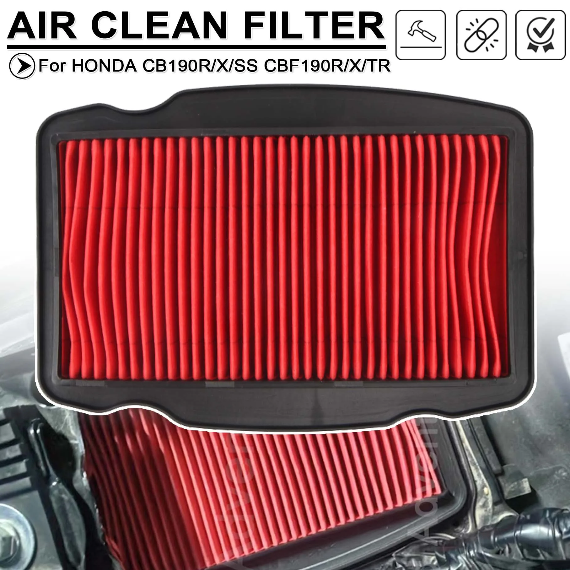 For HONDA CB190 R X SS CBF190R CBF190X CBF190TR CB 190R 190X 190SS CBF 190TR Air Intake Filter Engine Purification Clean Element
