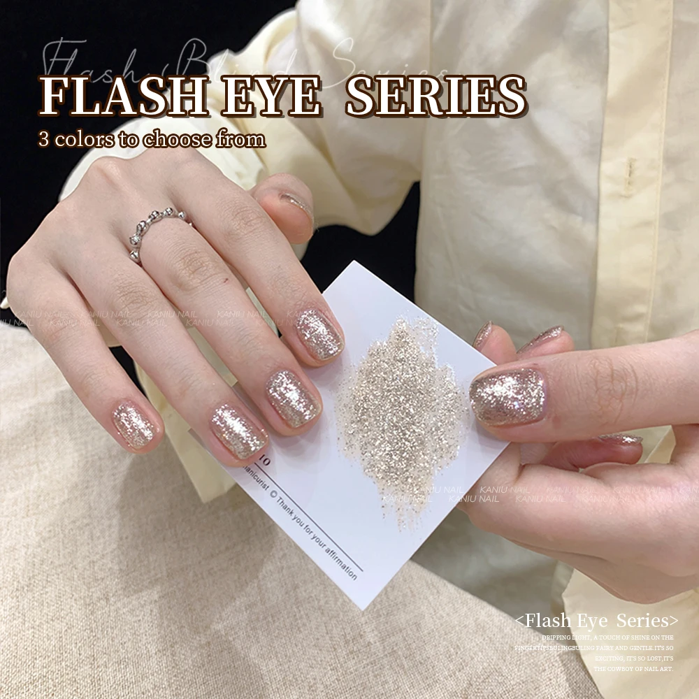 Kaniu 12ml glitter gel unha polonês verão prata brilhante espumante unha polonês semi-permanente uv gel arte do prego manicure verniz