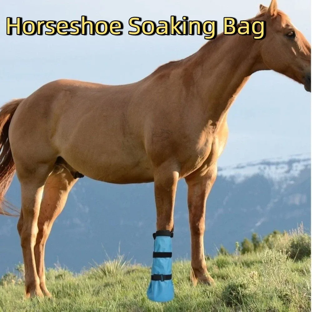 

Practical PVC Hoof Soaking Boot Adjustable with Elastic Band Horse Soaker Bag Hoof Care Durable Hoof Waterproof Bag Pasture