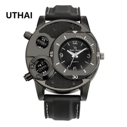 UTHAI CQ151 Retro Men's Personality Big Plate Watch Student Trend Sports Silicone Watch Men's Casual Business Quartz Watch