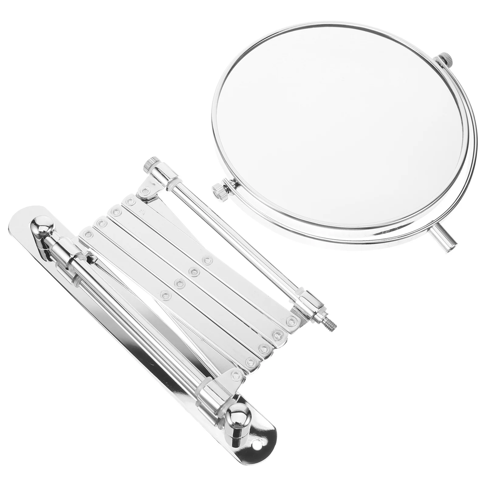 

6 Inch 3X Magnifying Round Retractable Bathroom Wall Mirror 360 Degree Swivel Extendable Makeup Mirror Personal Use
