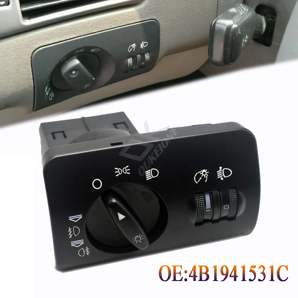 Accessories for AUDI A6 C5 4B Quattro RS6 S6 Electric Head Light Fog Lamp Control Switch Regulator Button Spare Parts 4B1941531C