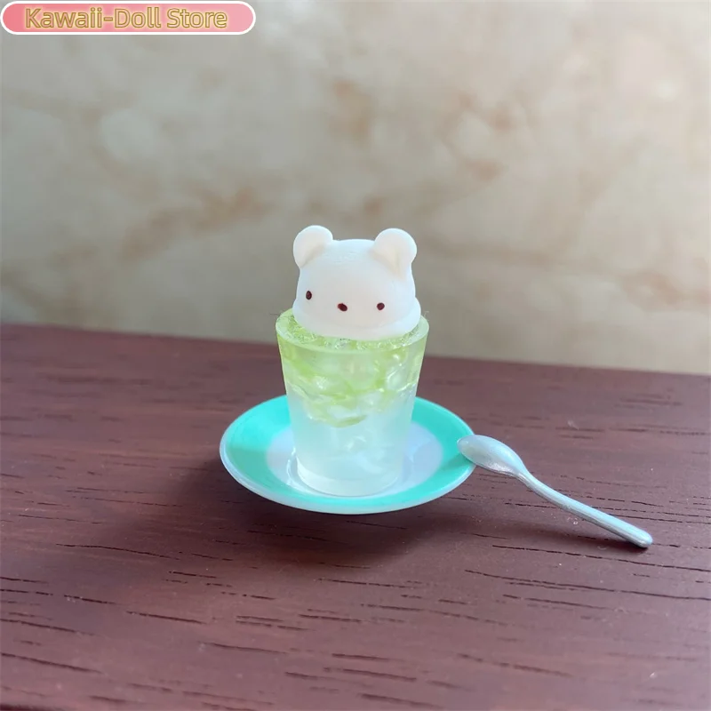 Modèle de coupe de glace d'ours mignon pour la décoration de la maison, accessoires miniatures, maison de jeu pour enfants, jouet de courses, adapté aux courses, 1/12