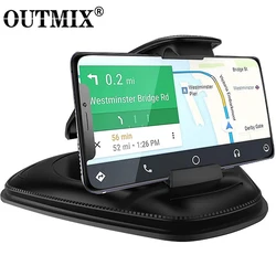 Leather Car Phone Holder Dashboard HUD Navigation Cellphone Support Stand Clip for iPhone 12 XR Suction Cup Desktop Phone Holder