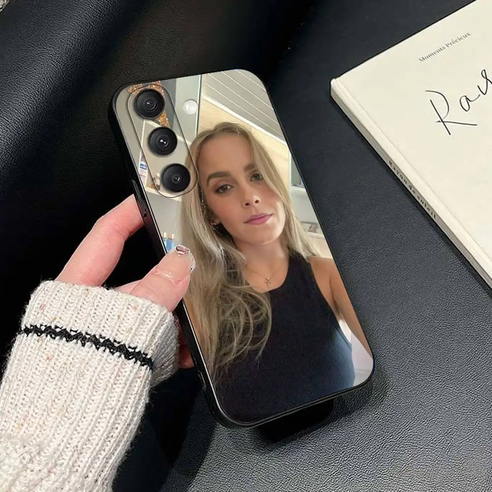 حافظة هاتف الممثلة E-Emma W-Watson لهاتف سامسونج جالاكسي S25، S24، S21، S22، S23، S30، Ultra، S20، Plus، Fe، Lite، Note، 10,9,5G غطاء أسود