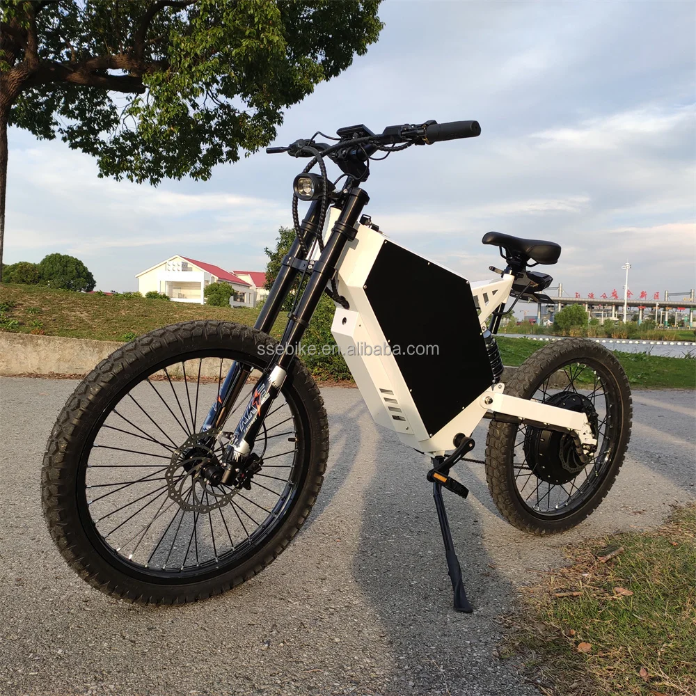 SS30 5000W 72V Electric Fat Tire Bike 19/21 Inch Full Suspension Off-Road Adult Dirtbike Single Speed Electric Mountain Bike